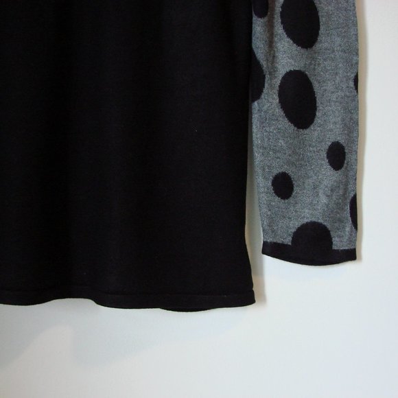 Gabby Isabella Tunic Sweater Colourful Floral Round Neck Gray Black Size Large - Picture 14 of 15